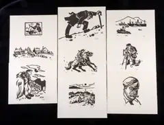 Rare set of nine limited edition by Kyffin Williams, pencil, sold Jul 2026