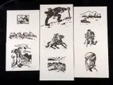 Rare set of nine limited edition by Kyffin Williams, pencil, sold Jul 2026