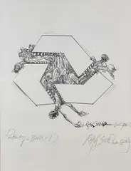 Portrait of a Bank I by Ralph Steadman, 2009, print, sold Jul 2026