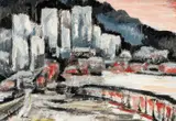 Untitled by Meryl Watts, oil on board, sold Jul 2026