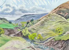 Y-Fan and Waun Fach by Edgar Holloway, watercolour, sold Jul 2026