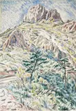 Le Cap Roux - Estérel by Edgar Holloway, 1986, watercolour and pencil, sold Jul 2026