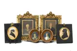 including pair in gilt gesso frames depicting Duke of Wellington by Six Portrait Miniatures On Card, watercolor, sold Jul 2026