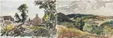 Watercolours - two unfinished paintings by Will Evans, watercolor, sold Jul 2026