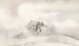 Binnein Beag by David Bellamy, watercolour, sold Jul 2026