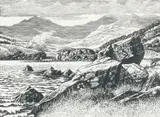 Snowdon from Llyn Mymbyr by J. R. Howson limited edition, etching, sold Jul 2026