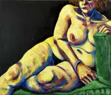 Green Couch by Carl F.E. Hodgson, oil on canvas, offered Jun 2026
