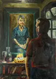 Man and Woman 4X by Carl F.E. Hodgson, oil on canvas, offered Jun 2026