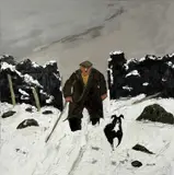 Untitled by Owen Meilir, oil on canvas, sold Jun 2026