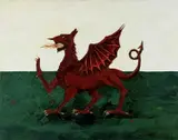 Y Draig Goch by Emlyn Roberts, oil on canvas, sold Jun 2026