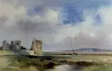 Flint - Castle and Wirral Estuary by Ivan Taylor, watercolour, sold Jun 2026
