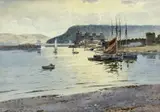 With boats in by Warren Williams, watercolour, sold Jun 2026