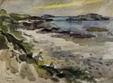 Iona, White Sands by Tom Gourdie, 1947, watercolour, offered Jun 2026