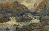 Lledr Bridge, Betws-y-Coed Autumn by William Stephenson, watercolour, offered Jun 2026