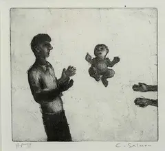 Untitled by Chris Salmon, etching, sold Jun 2026