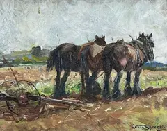 Untitled by Arthur Spooner, oil on board, sold Jun 2026