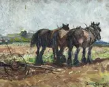 Untitled by Arthur Spooner, oil on board, sold Jun 2026