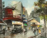 Le Moulin Rouge, Paris by Fernand Claver, oil on canvas, sold Jun 2026