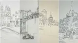 Untitled by Edgar Holloway, 1979, pencil and ink on paper, sold Jun 2026