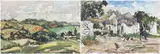 Watercolours - two unfinished paintings by Will Evans, watercolor, sold Jun 2026