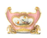 c. 1861-75, shaped oval form, painted with doves, by Th Century Coalport Porcelain Bulb Pot, sculpture, sold Jun 2026