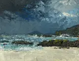 Untitled by David T. Williams, oil on board, sold May 2026
