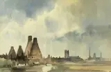 Kilns Near Stoke c. 1959 by Ivan Taylor, watercolour, sold May 2026