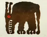 Beast No. 1 by Wopko Jensma, woodcut, sold May 2026