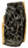 carved from a single piece of blackwood, 24cms (h) by African Makonde 'tree Of Life', sculpture, sold May 2026