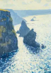 Afternoon Light on the Cornish Coast by Robert Jones, 2004, oil on board, sold May 2026