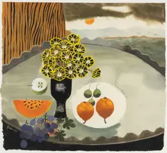 Auriculas by Mary Fedden, 1992, watercolour, sold May 2026