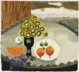 Auriculas by Mary Fedden, 1992, watercolour, sold May 2026