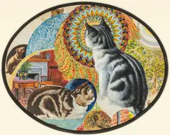 Rare double-sided by Louis Wain, watercolour and bodycolour, sold May 2026