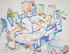 Untitled by Fred Yates, watercolour, sold May 2026