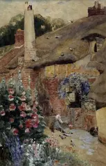 A Stratford Cottage by David Woodlock, watercolour, offered May 2026
