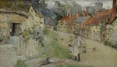 The Milk Delivery by David Woodlock, watercolour, sold May 2026