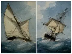 Both by William Edward Webb, watercolor, sold May 2026