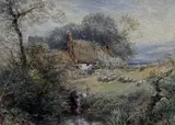 The Shepherd by Myles Birket Foster, watercolour, sold May 2026