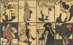 Eight lithographic prints - The Alphabet by William Nicholson, print (other), sold May 2026