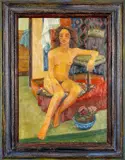 Untitled by Joan Darlington, oil on board, sold May 2026