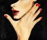 Sharp Relief by Trisha Lambi, oil on canvas, sold May 2026