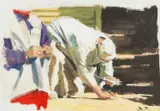 Market Cleaner (Aswan) by David Randal Davies, oil on board, offered Apr 2026