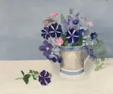 Untitled by Audrey Johnson, oil on board, sold Apr 2026