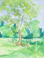 Untitled by Nicholas Hely Hutchinson, watercolour, sold Apr 2026