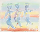 Dance of Appeasement by Priscilla Taylor, watercolour, offered Apr 2026