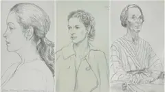 Greta by Edgar Holloway, 2002, pencil on paper, sold Apr 2026