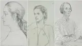 Greta by Edgar Holloway, 2002, pencil on paper, sold Apr 2026