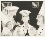 Another Cheat by Ben Pritchard, etching, sold Apr 2026