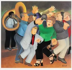 Jiving to Jazz by Beryl Cook, print, sold Apr 2026