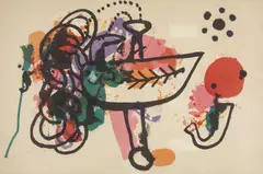 Celtic Dreamboat by Alan Davie, screenprint, sold Apr 2026